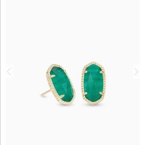 Kendra Scott Stud Earrings - Emerald Green